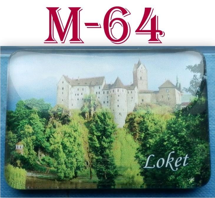 M64 Koelkastmagneetje Kasteel Loket Hrad Loket Tsjechië, Ophalen of Verzenden, Zo goed als nieuw