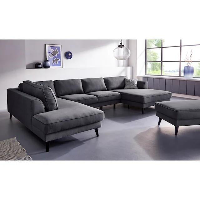 Nieuwe moderne Ubank grijs xxl hoekbank mega loungebank, Huis en Inrichting, Banken | Bankstellen, Keizer, Keizer, Hoekbank, 300 cm of meer