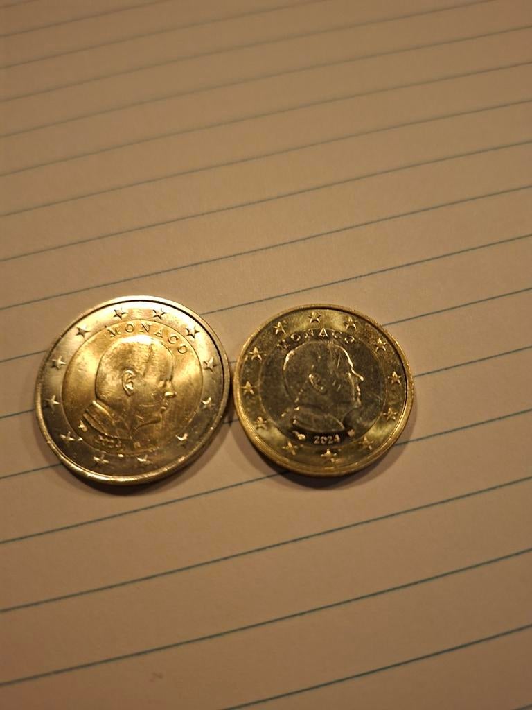 1 en 2 euro Monaco 2024, Postzegels en Munten, Munten | Europa | Euromunten, Ophalen of Verzenden, Monaco, 2 euro