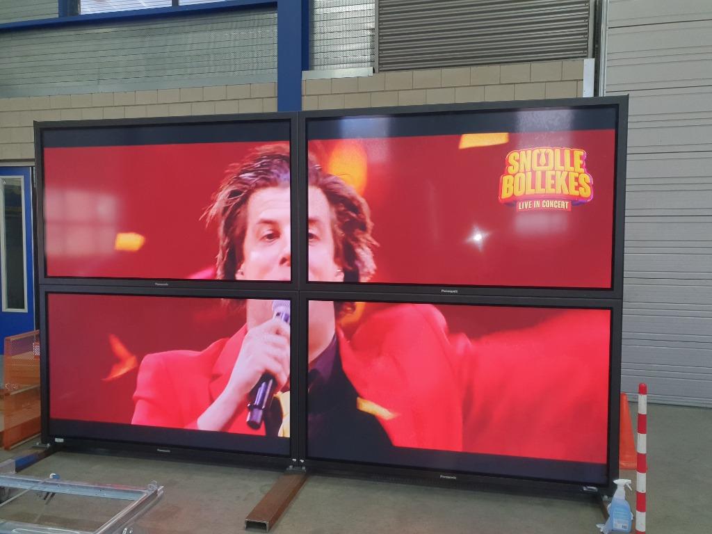 Groot beeld presentatie scherm Panasonic, Audio, Tv en Foto, Projectieschermen, Ophalen, Elektrisch, Gebruikt