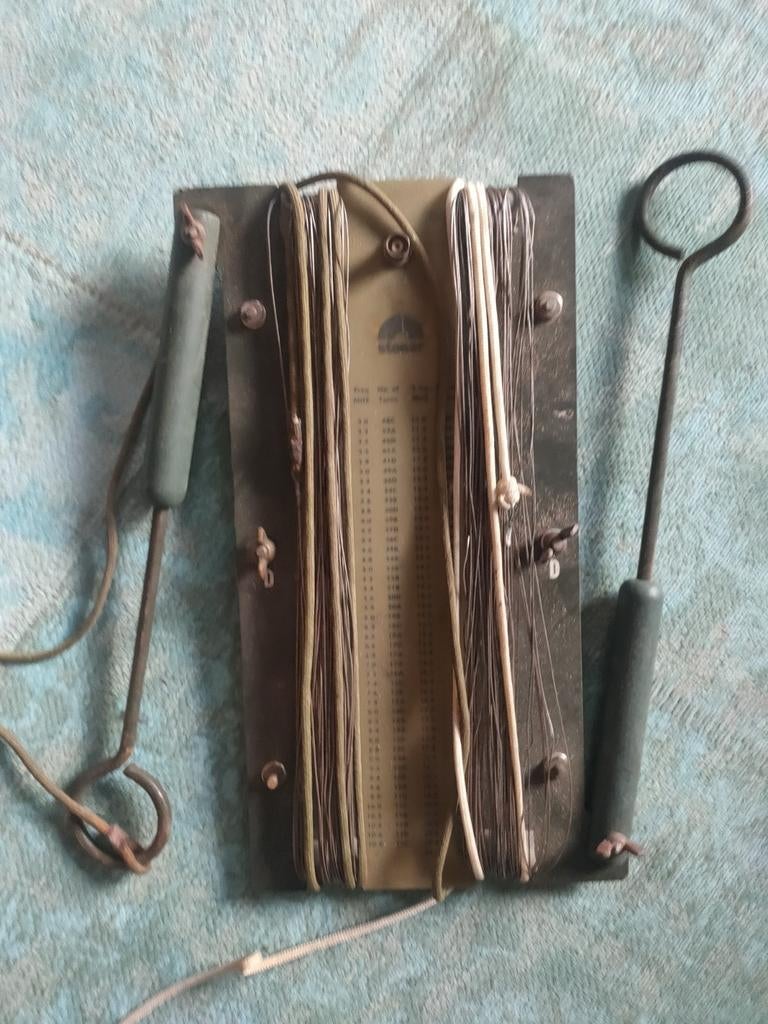 Vintage Militaire Veldtelefoon Haspel + Afstem Schema, Ophalen of Verzenden