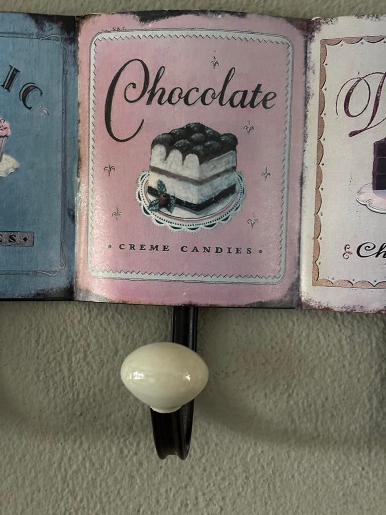 Aubaho Wandkapstok Metaal Cafe Keuken Handdoekrek, Huis en Inrichting, Woonaccessoires | Kapstokken, Wandkapstok, Nieuw, Ophalen of Verzenden