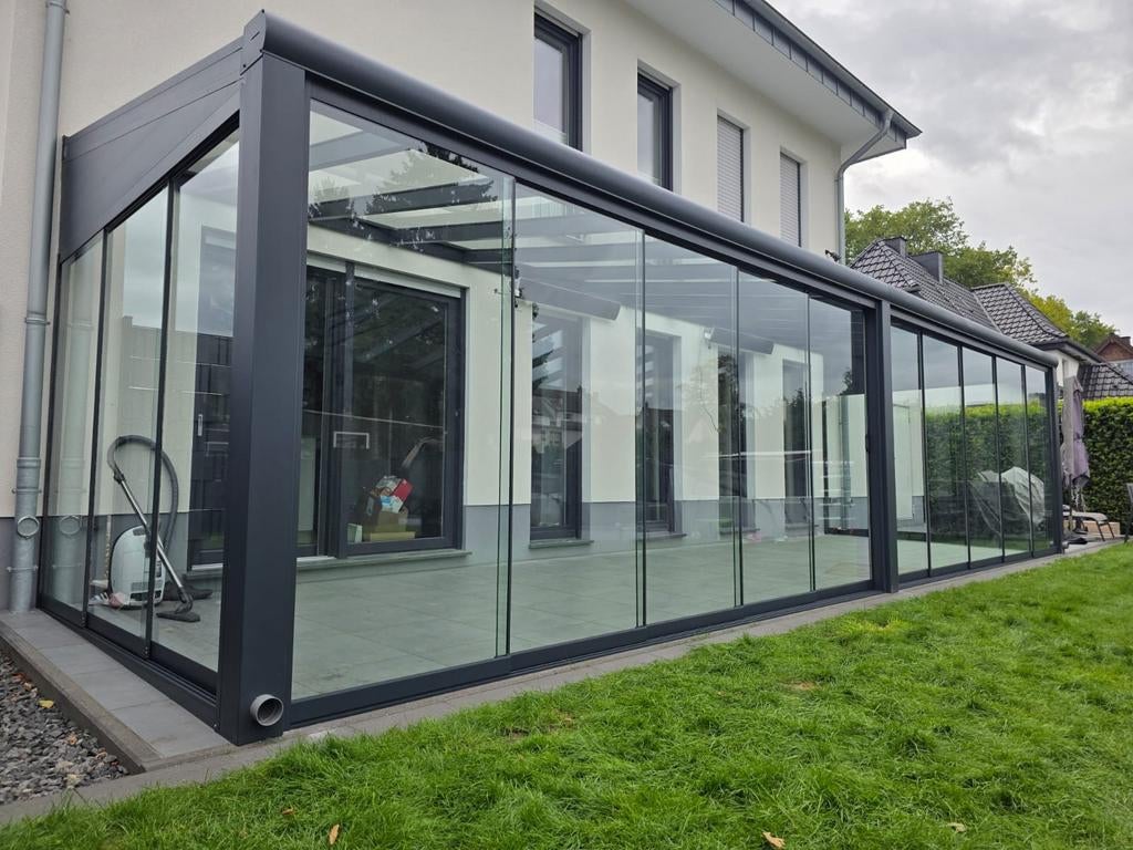 TUINKAMER 6 x 3m MET VEILIGHEIDSGLAS. TERRASOVERKAPPING, Ophalen of Verzenden, Nieuw, Veranda