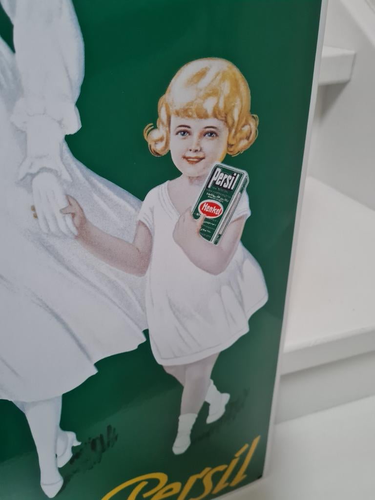 Persil emaille bord, Ophalen of Verzenden, Reclamebord