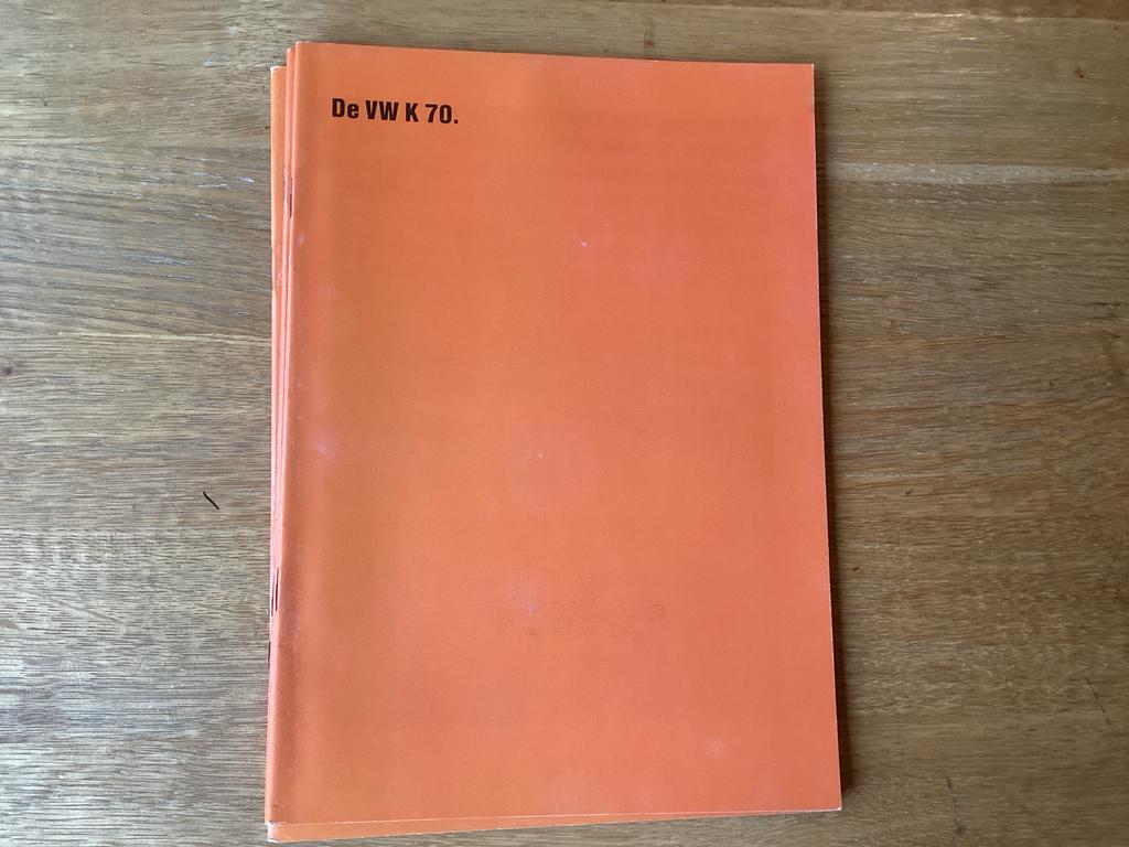 VW K70 Brochure - 1971, Ophalen of Verzenden, Gelezen, Volkswagen
