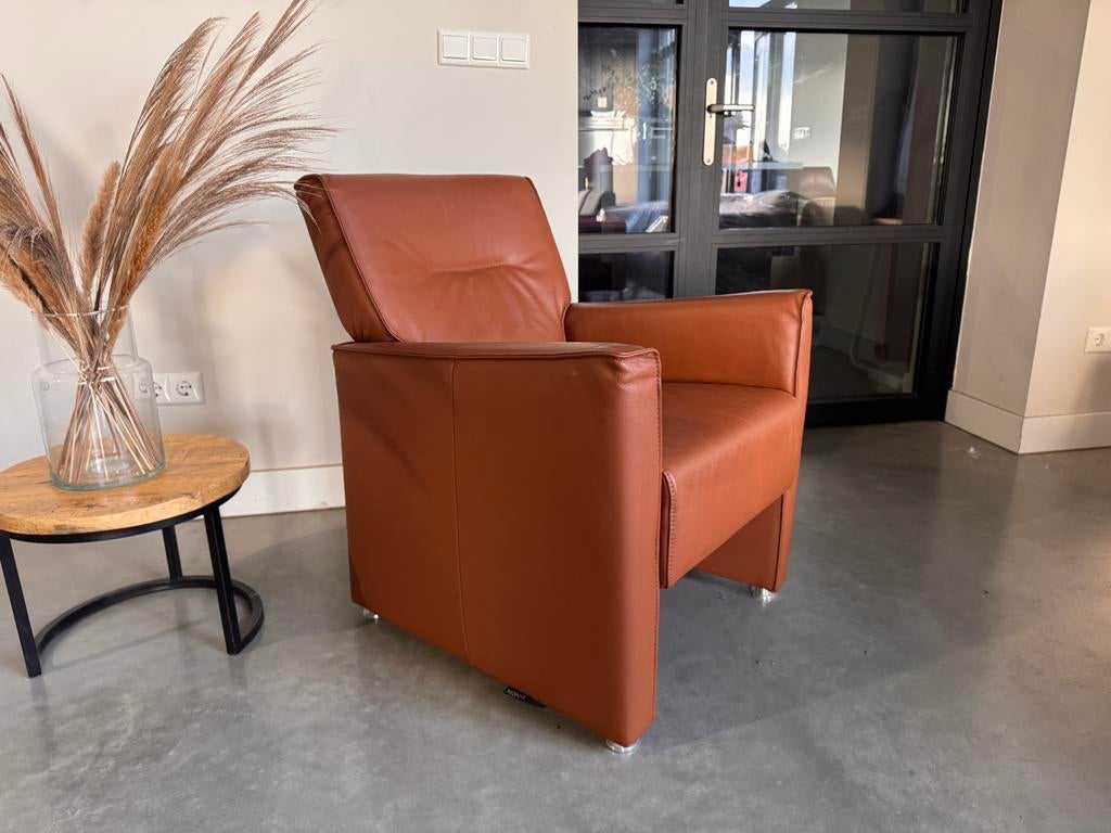 Montel leren fauteuil - als nieuw!, Montel, Eenpersoons, Montel, Leer