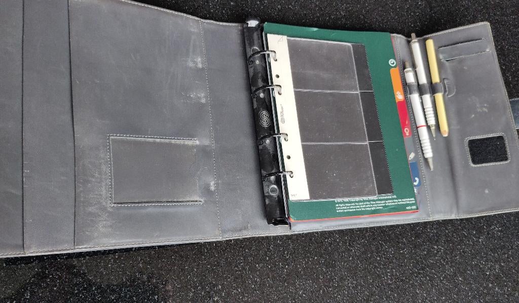 Leren omslag én map A5: Time manager met blanco bladen, Diversen, Ophalen of Verzenden, Gebruikt