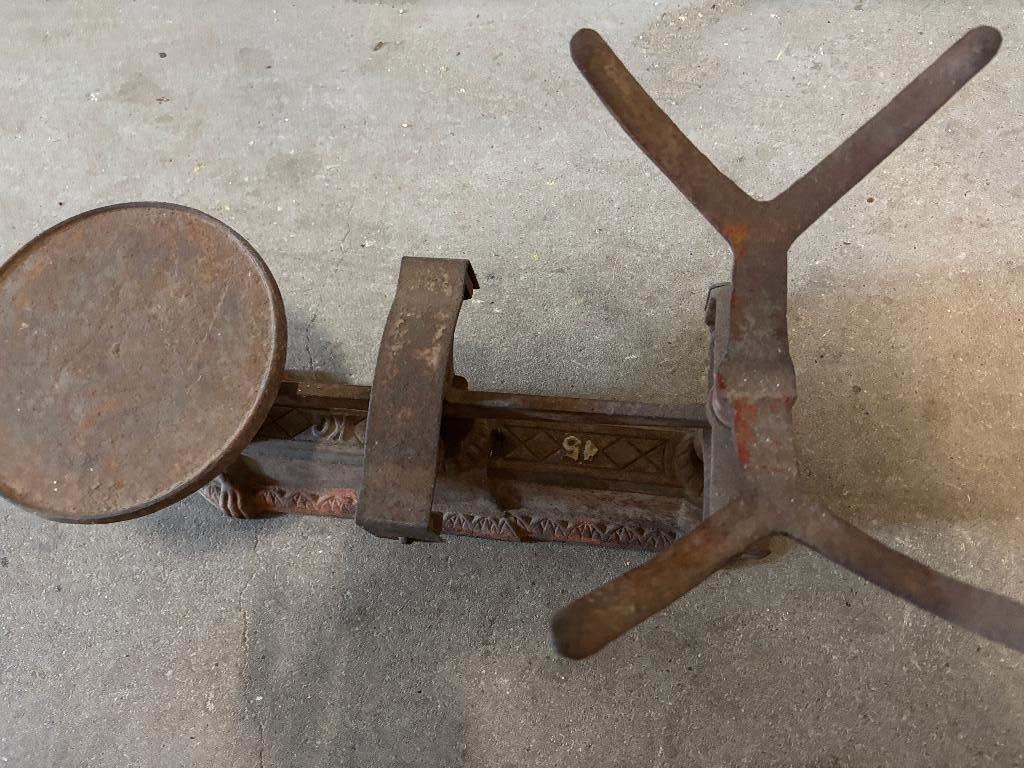 Antieke groente en fruit weegschaal, Ophalen