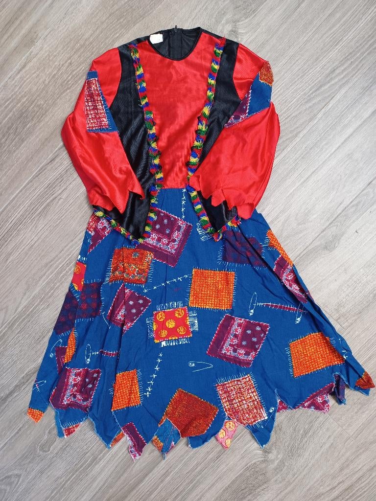 Jurk voor de carnaval thema Zwerver, Ophalen of Verzenden, Gebruikt, 134 t/m 140, Meisje