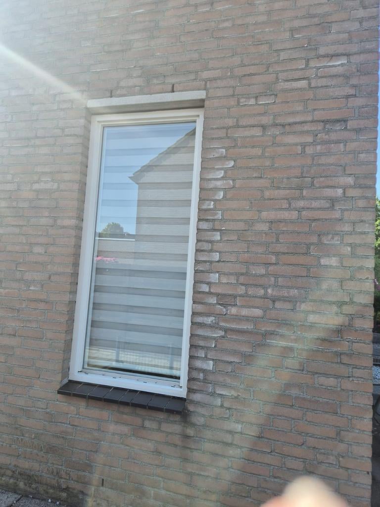 Duo rolgordijnen grijs wit - Veneta, Ophalen of Verzenden, Zo goed als nieuw, Grijs