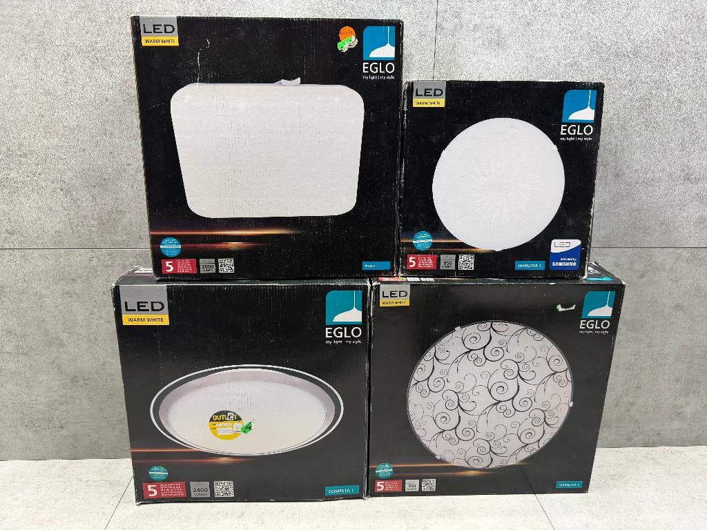 4x Eglo plafond lamp - NIEUW - 11257, Ophalen of Verzenden, Nieuw