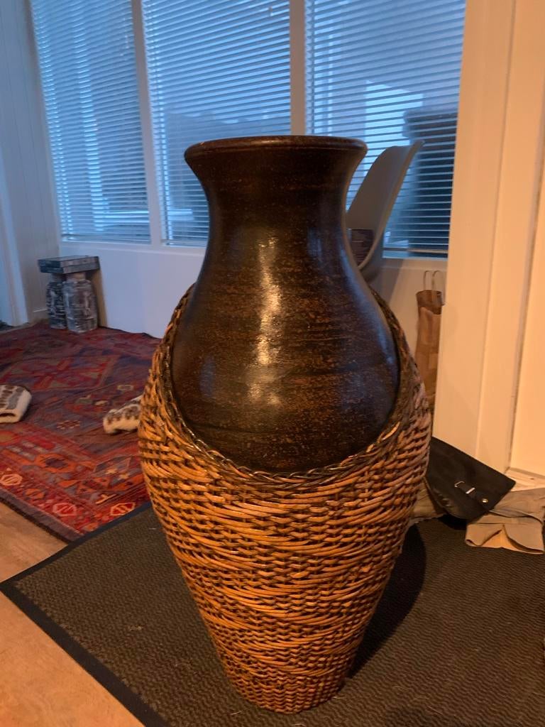 Indonesische Kruik / Vaas, Overige materialen, Gebruikt, Overige kleuren, Ophalen of Verzenden