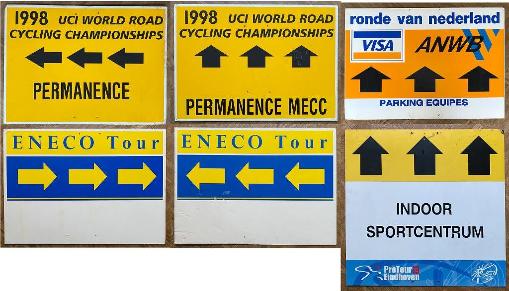 Wielrennen 6 grote borden wedstrijden Nederland, Sport en Fitness, Wielrennen, Overige typen, Ophalen