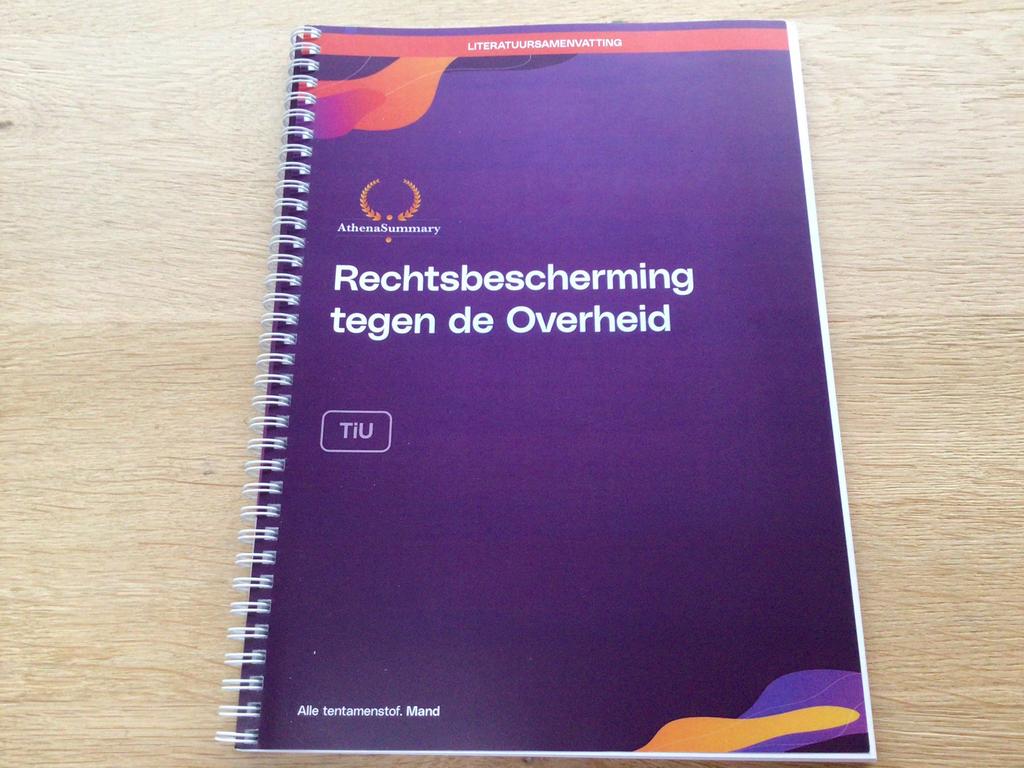Athena samenvatting rechtsberscherming tegen de overheid, Ophalen, Alpha, Zo goed als nieuw, WO