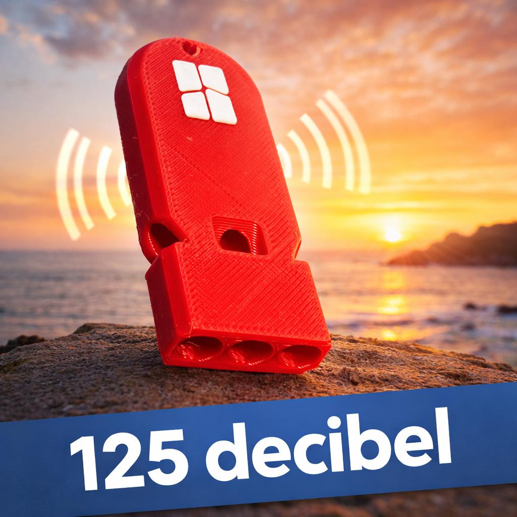 125 dB Noodfluit – Extra Luid | noodpakket, Outdoor & hulp, Ophalen of Verzenden, Nieuw
