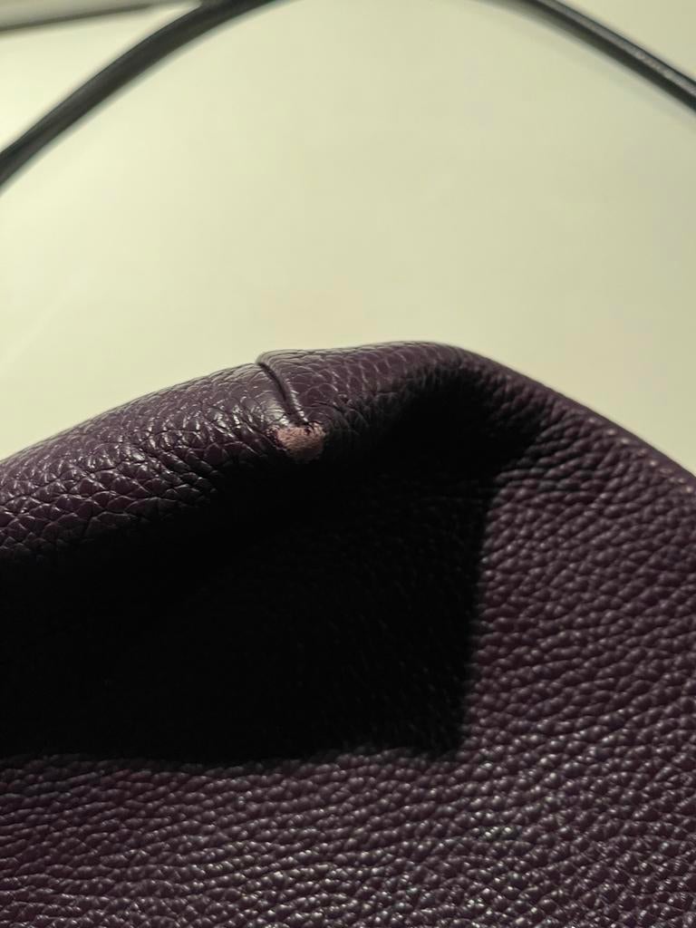 Hester van Eeghen leren tas, Sieraden, Tassen en Uiterlijk, Tassen | Damestassen, Ophalen of Verzenden, Gebruikt, Paars, Handtas