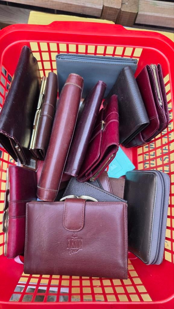 Partij portemonnees - Diverse modellen en kleuren, Overige merken, Gebruikt, Ophalen of Verzenden, Leer