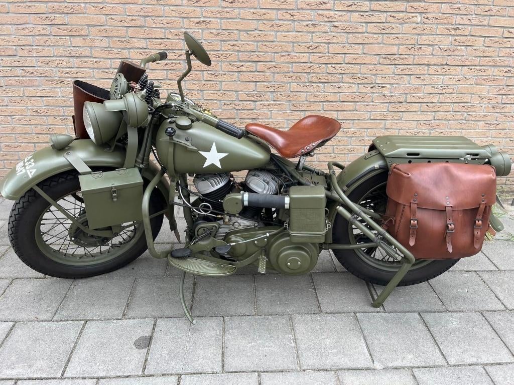 Harley Davidson WLA 1942, Motoren, Motoren | Oldtimers, Toermotor, 12 t/m 35 kW, 2 cilinders, Motorrijbewijs A, Handgeschakeld