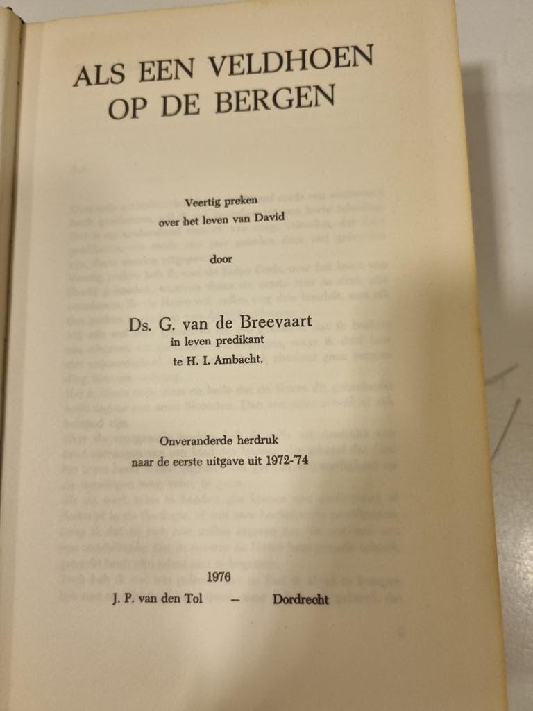 Ds. G.van de Breevaart. 40 preken over het leven van David, Boeken, Ophalen of Verzenden, Gelezen, Christendom | Protestants