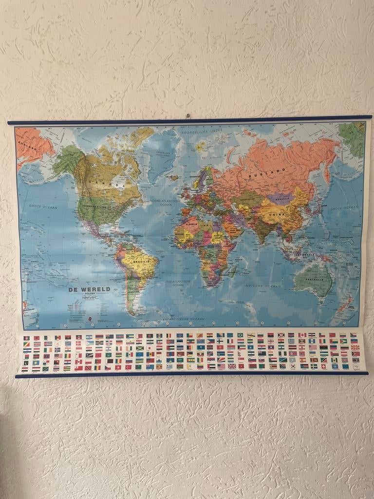 Wereldkaart poster, Ophalen, Aardrijkskunde