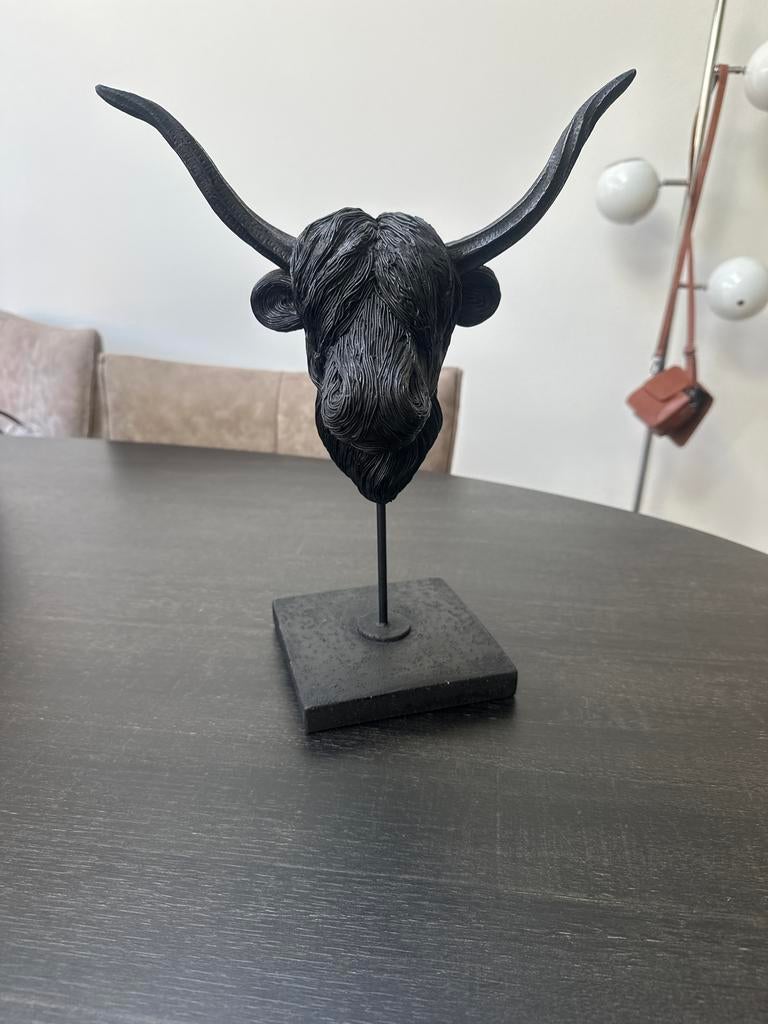 Buffel kop decoratie - Highland Cow beeld, Ophalen of Verzenden, Nieuw