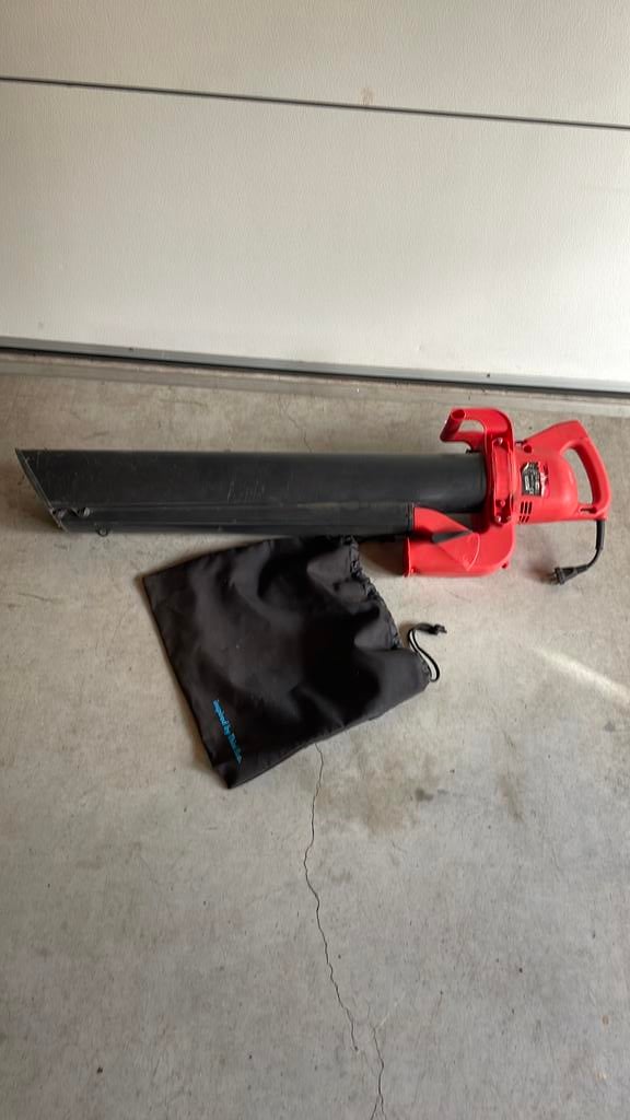 Bladblazer elektrisch 1400W, Tuin en Terras, Bladblazers, Ophalen, Gebruikt, Met opvangzak, Handgedragen