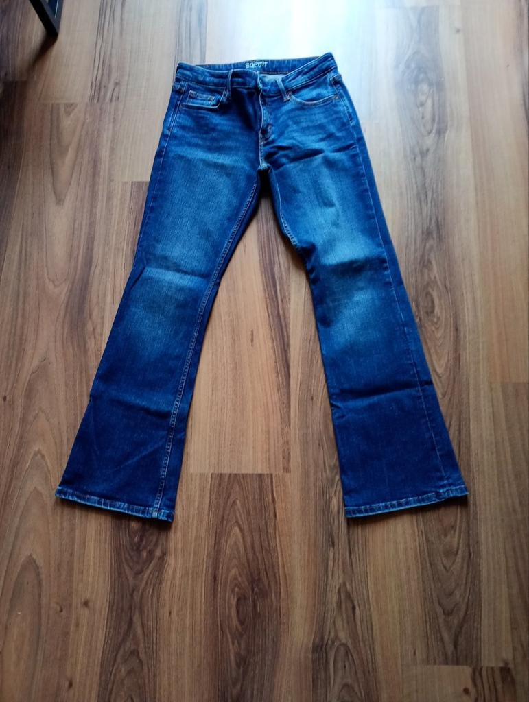 Esprit bootcut 28/30 blauw, Verzenden, Zo goed als nieuw, Blauw, W28 - W29 (confectie 36)