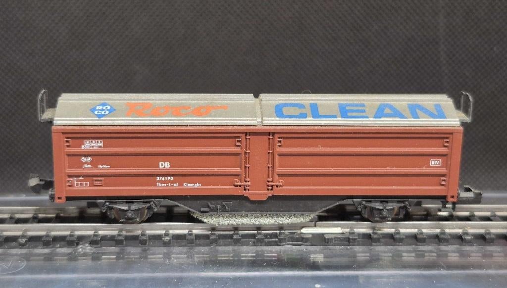 Roco 25093 - railreiniger obv Tbes-t-66 'Roco Clean' (16291), Gebruikt, Gelijkstroom, Wagon, Ophalen of Verzenden