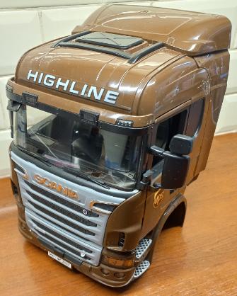 Bruder Scania Highline cabine bruin Crawler Tamiya Wedico, Ophalen of Verzenden, Zo goed als nieuw