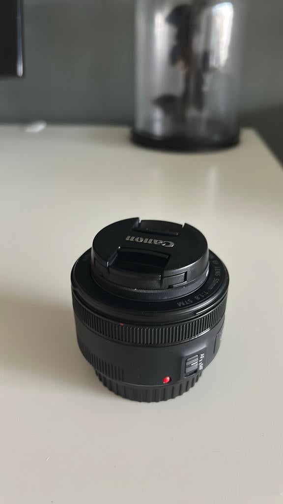Canon EF 50mm f/1.8 STM lens, Ophalen of Verzenden, Zo goed als nieuw, Telelens