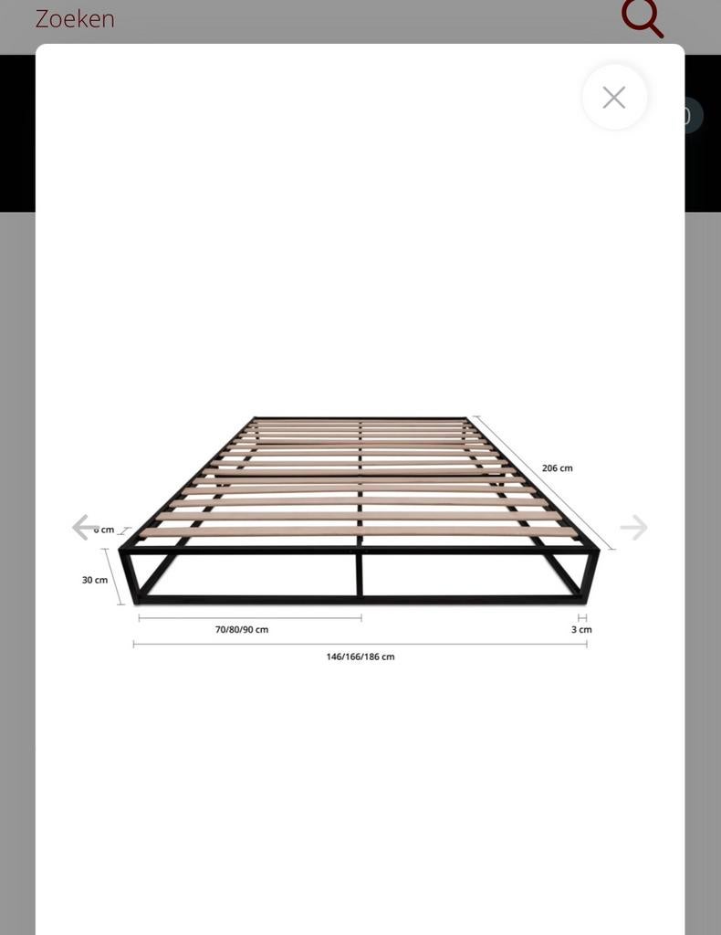 Emma bed ( frame ) 180x200, Ophalen, Tweepersoons, Zo goed als nieuw, 180 cm