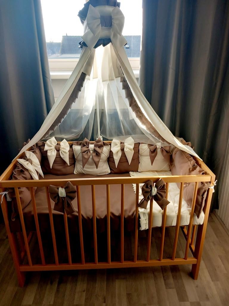 NIEUW! HAND GEMAAKT,120/60,LEDIKANT SET+COMMODE SET!, Kinderen en Baby's, Babywiegjes en Ledikanten, Ophalen of Verzenden