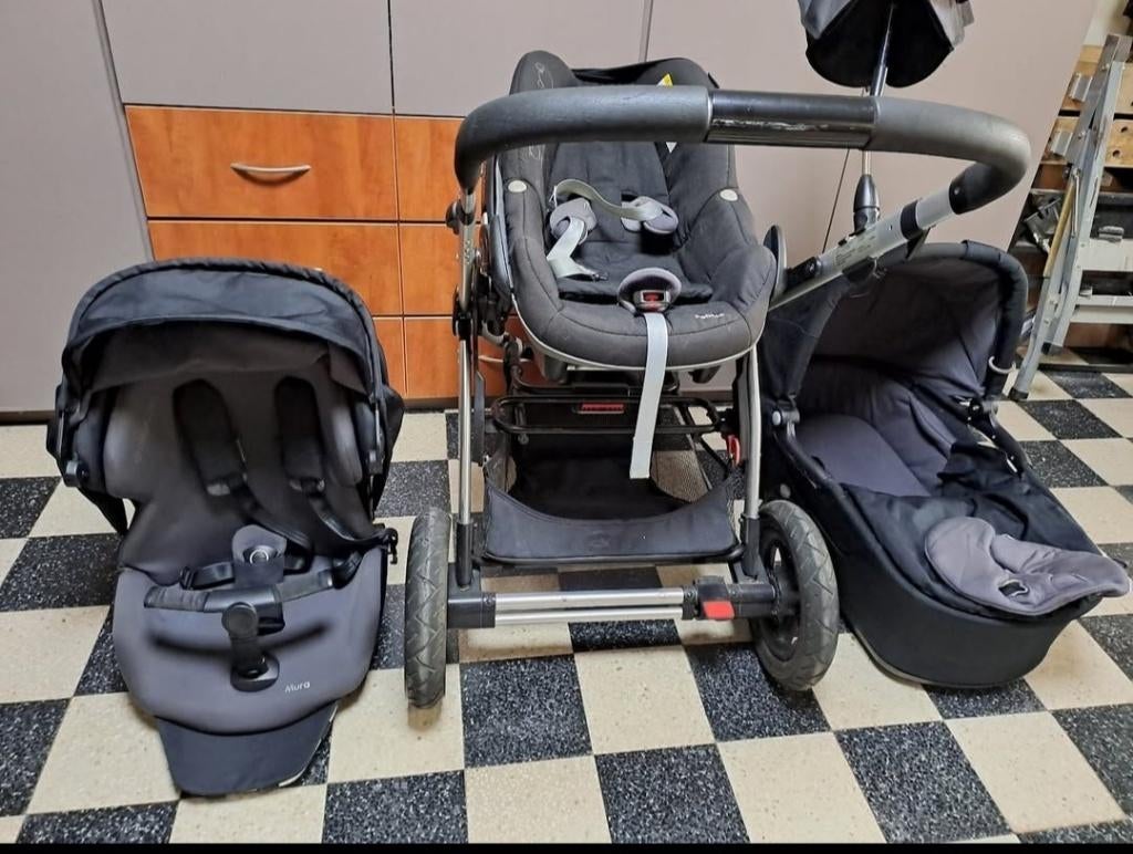maxi cosi mura 3-1 + isofix, Kinderen en Baby's, Kinderwagens en Combinaties, Ophalen, Gebruikt, Verstelbare duwstang, Combiwagen