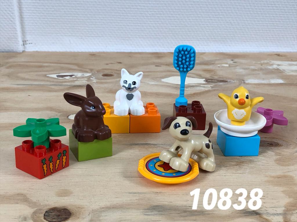 Duplo huisdieren konijn vogel hond poes 10838 (compleet) 7, Ophalen of Verzenden, Zo goed als nieuw, Complete set, Duplo