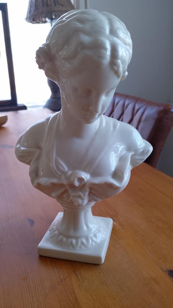 Vintage porseleinen buste van vrouw, Ophalen of Verzenden, Zo goed als nieuw, Mens