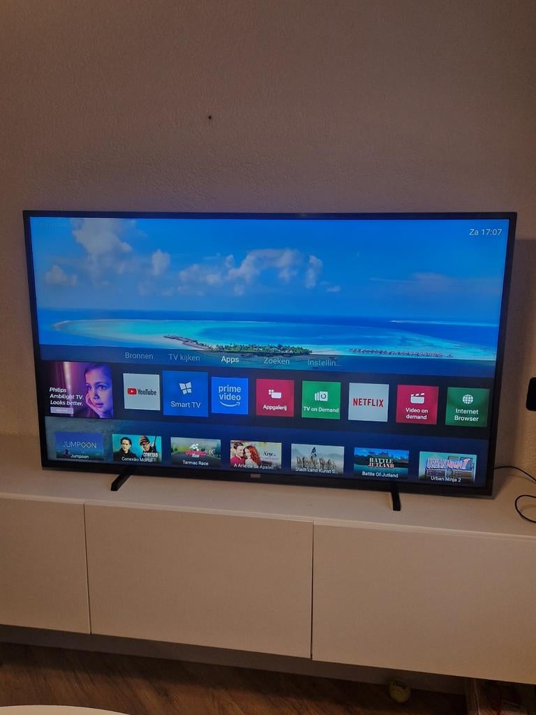 PHILIPS SMART TV 55 INCH 4K UHD WIFI APPS NETFLIX YOUTUBE, Overige merken, 50 Hz, Ophalen of Verzenden, Zo goed als nieuw