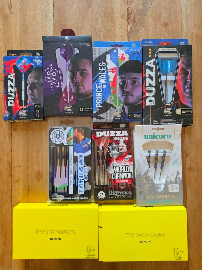 Darts Durrant Brown Williams Smith Neale White Dobey Bergh, Ophalen of Verzenden, Zo goed als nieuw, Pijlen