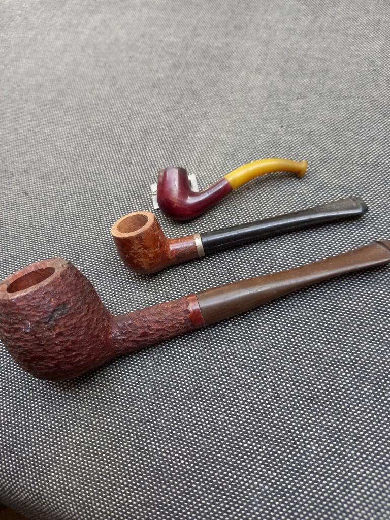 3 vintage oude pijpen, jaren '60 - '70., Verzamelen, Rookartikelen, Aanstekers en Luciferdoosjes, Ophalen of Verzenden, Gebruikt