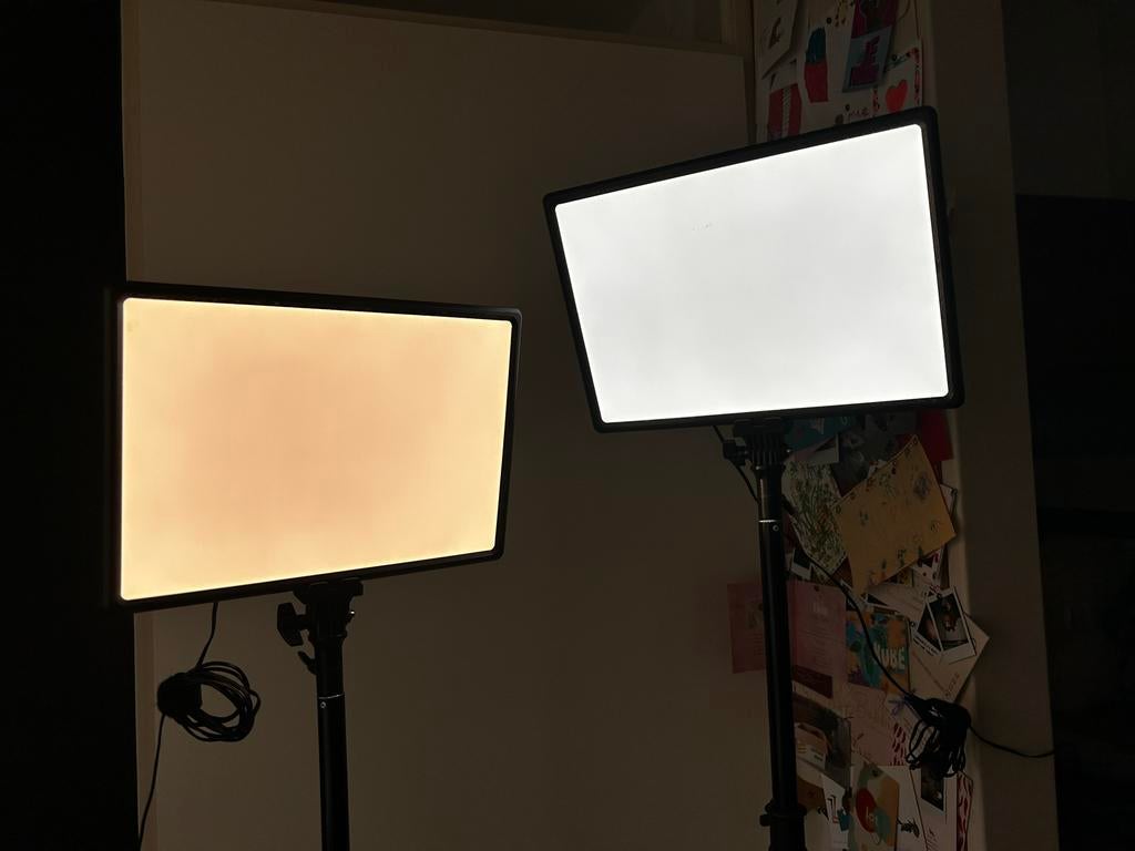 Phottix Nuada S3 LED Videolampen Set met Statieven, Ophalen, Zo goed als nieuw, Lamp of Flitsset