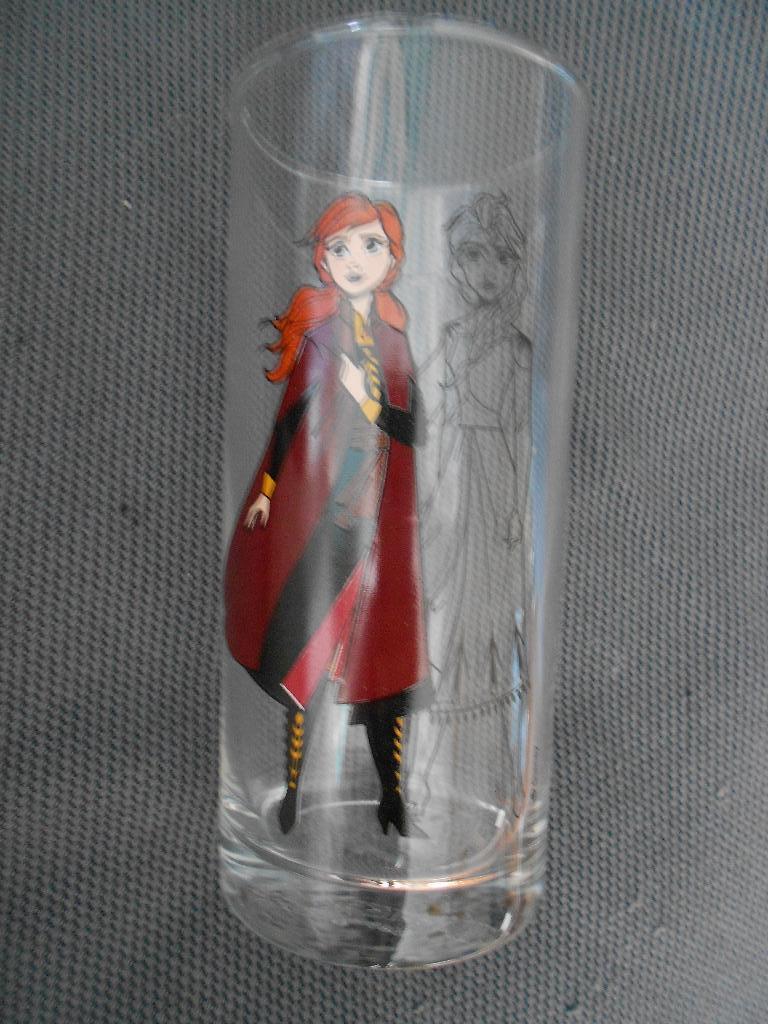 3 Frozen glazen Anna Elsa Kristoff, Verzamelen, Ophalen, Overige figuren, Gebruikt, Servies