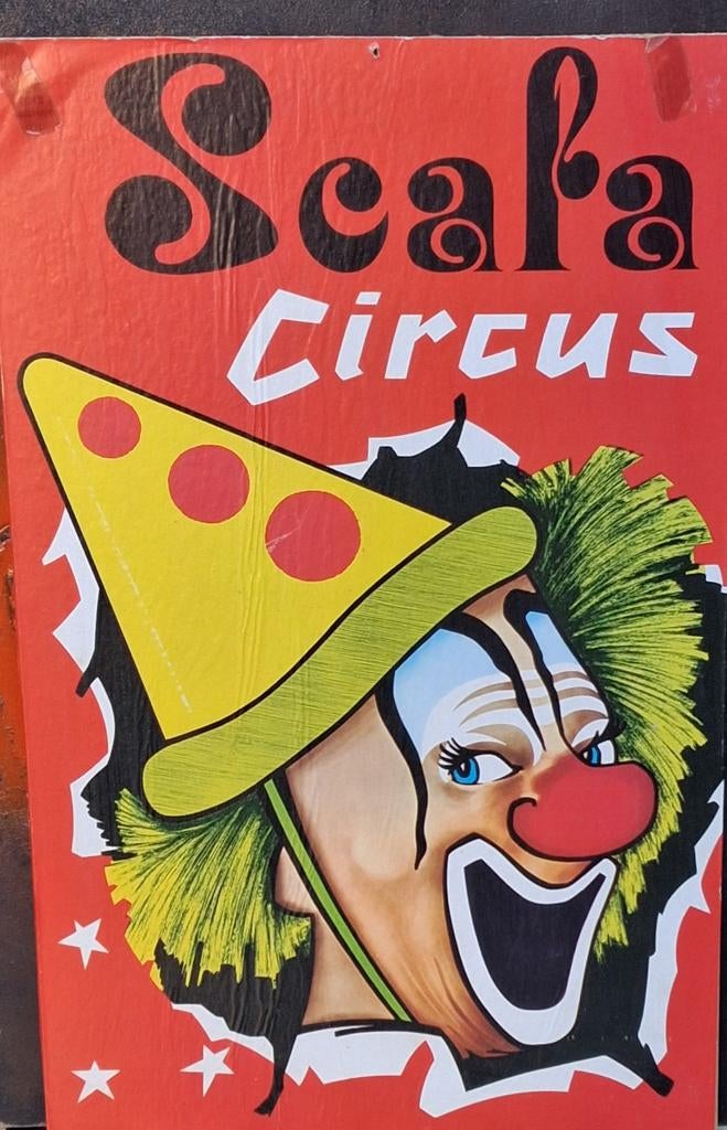 Circus poster. SCAFA Circus.  Oud. 30/47 cm., Ophalen, A1 t/m A3, Overige onderwerpen, Rechthoekig Staand