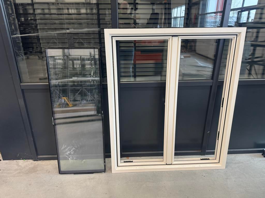 Reynaers aluminium SL38 kozijn inclusief beglazing, Gevelraam of Ruit, Zo goed als nieuw, Dubbelglas, 120 tot 160 cm