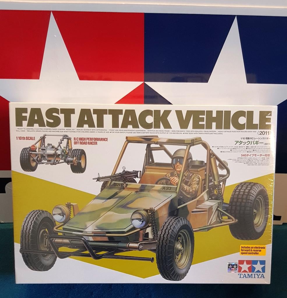 Tamiya Fast Attack Vehicle (FAV) 2011 #58496, 100% nieuw, Elektro, Verzenden, Auto offroad, Nieuw