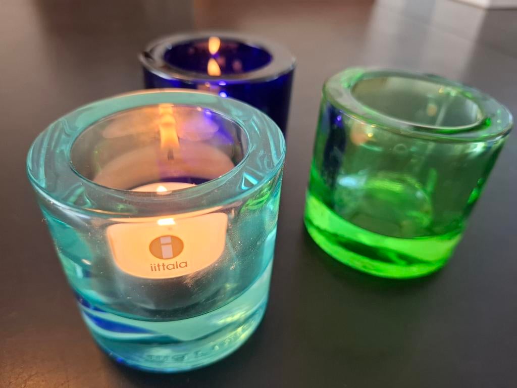 Kaarsenhouders Iittala Marimekko, Ophalen of Verzenden, Zo goed als nieuw, Overige materialen, Minder dan 25 cm