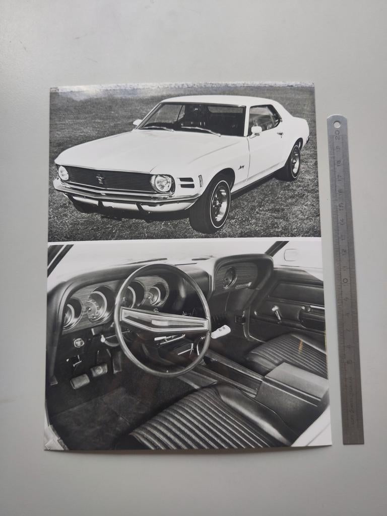 (287) Ford Mustang 1970 persfoto, Auto diversen, Handleidingen en Instructieboekjes, Ophalen of Verzenden