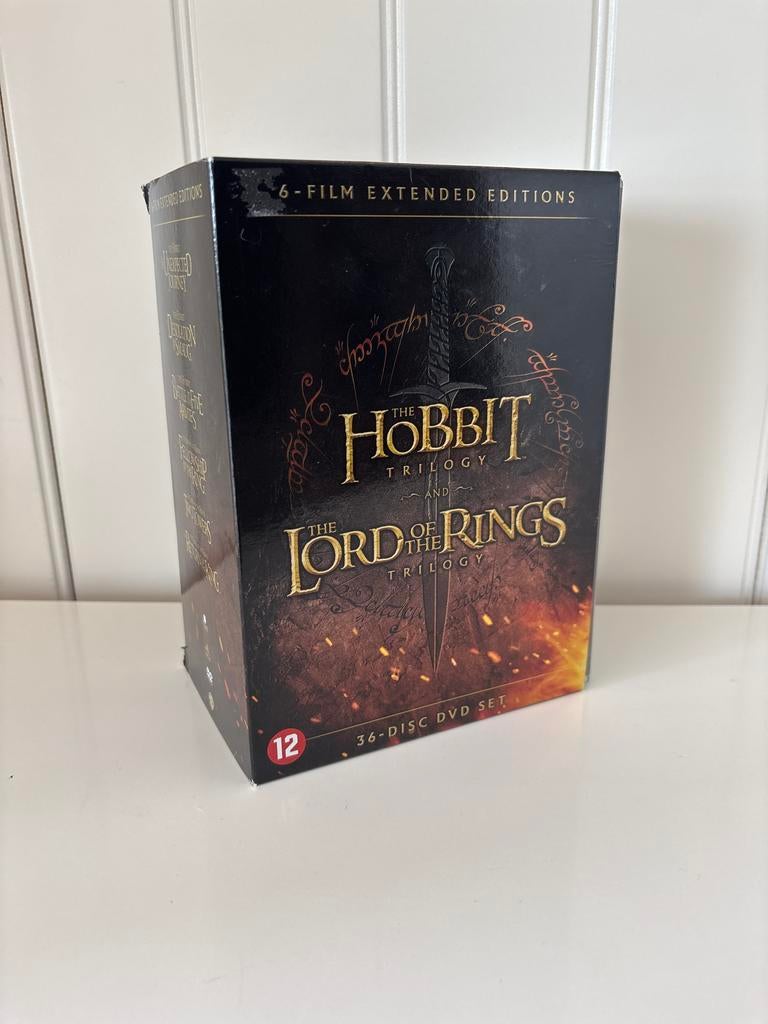 The Hobbit & The Lord of the Rings Extended Editions DVD Box, Ophalen of Verzenden, Zo goed als nieuw, Vanaf 12 jaar, Boxset