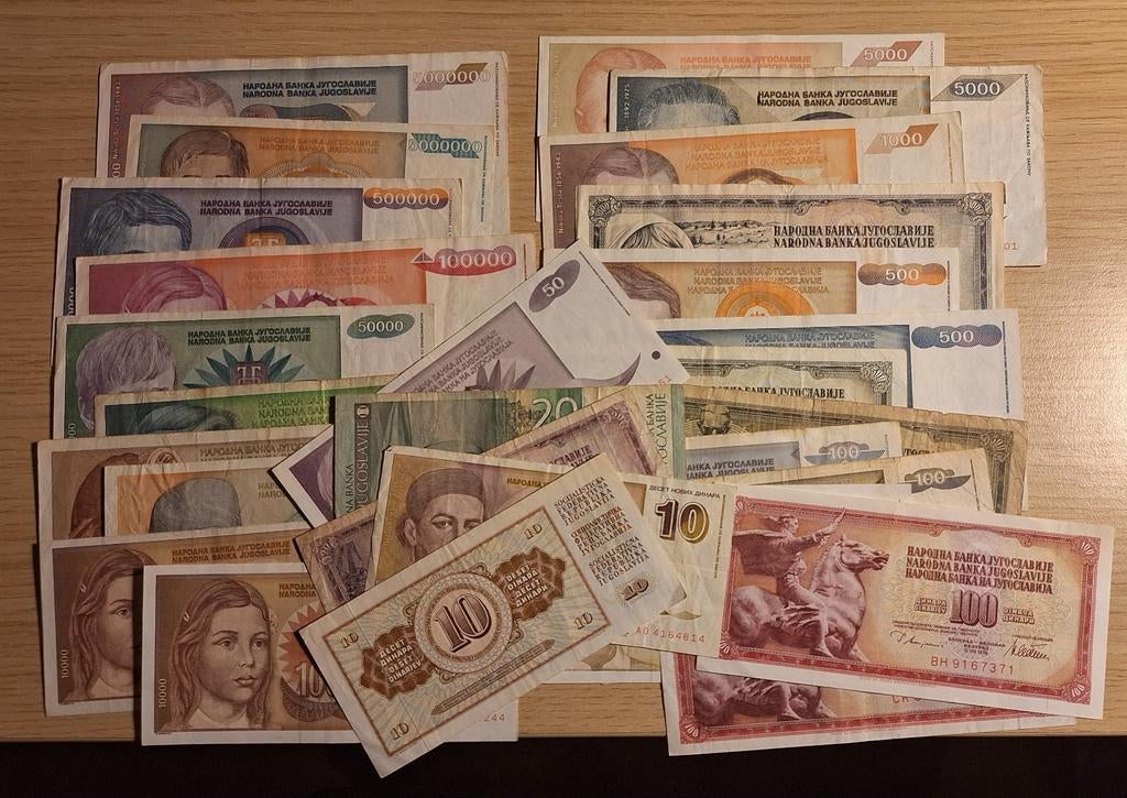 Partij biljetten voormalig Joegoslavië, Ophalen of Verzenden, Joegoslavië, Setje