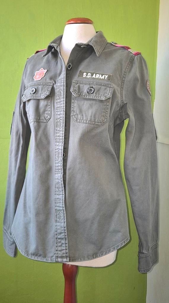 Superdry overhemd maat 38 - SD Army stijl, Maat 38/40 (M), Superdry, Ophalen of Verzenden, Gedragen