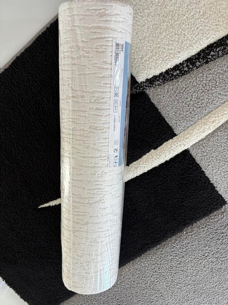 Wit behang 15 ROLLEN!, Ophalen of Verzenden, 75 m² of meer, Wit