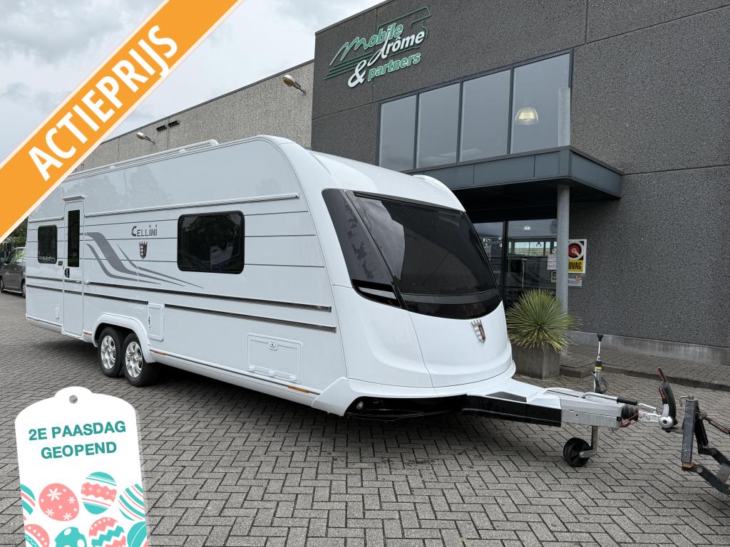 Tabbert Cellini 655 DF TABBERT PREMIUM VOORDEEL, Caravans en Kamperen, Rondzit, Tabbert, 7 tot 8 meter, Bedrijf